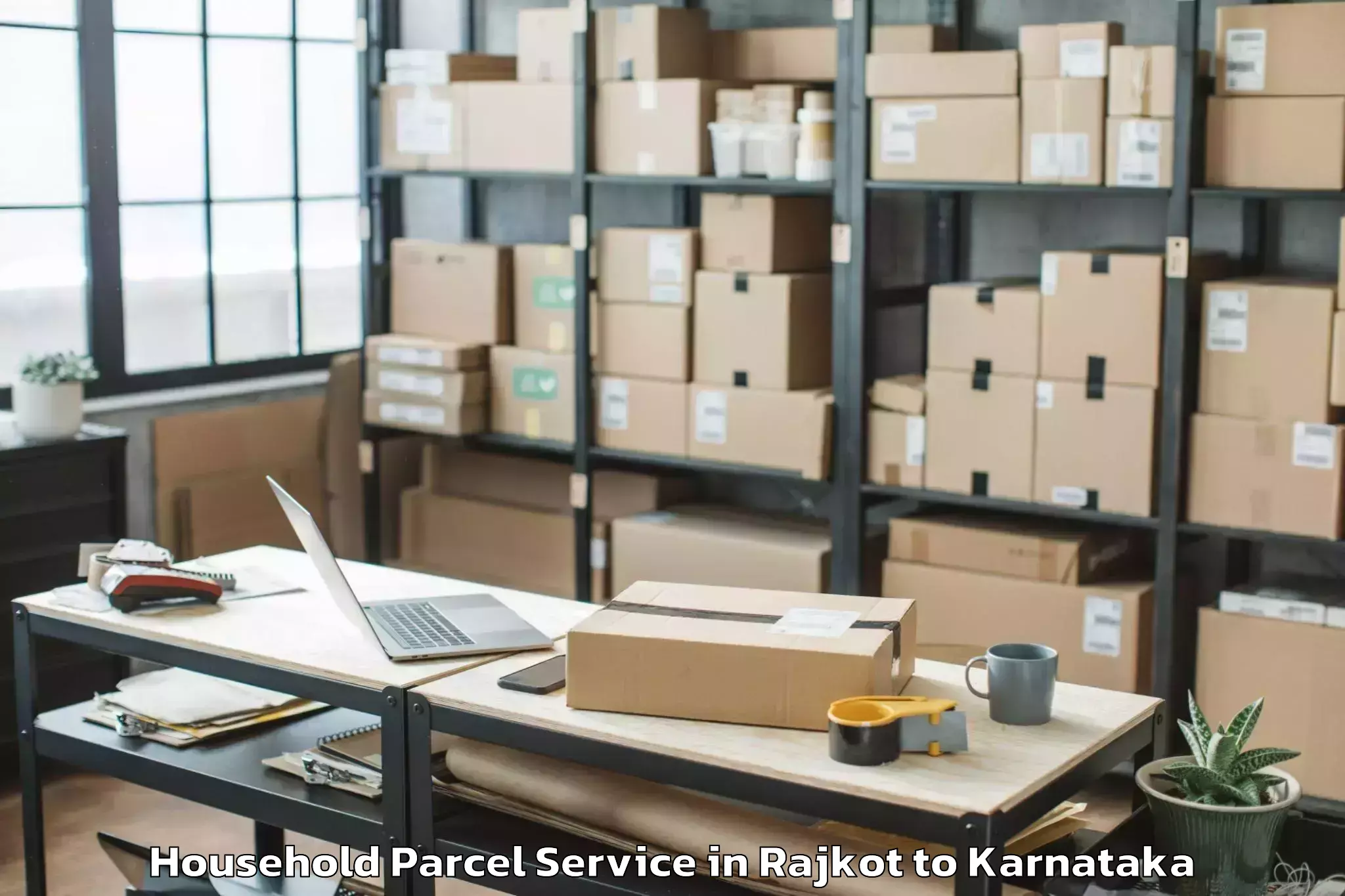 Book Rajkot to Karnataka Veterinary Animal An Household Parcel Online